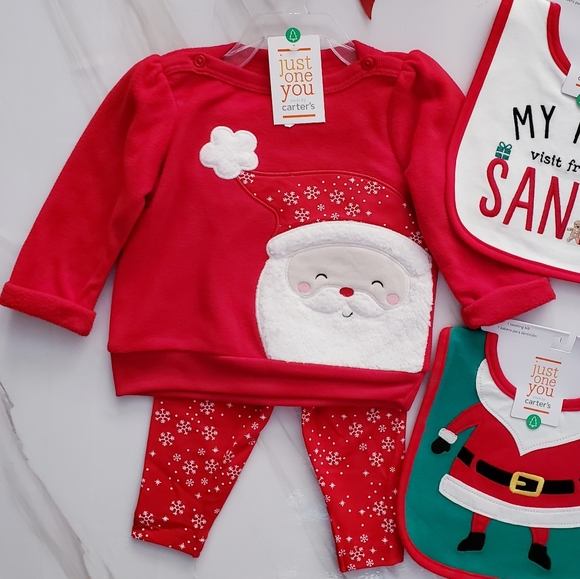 Carter's Baby Lot Outfit and Bibs Sz. 6 Months - Picture 3 of 12